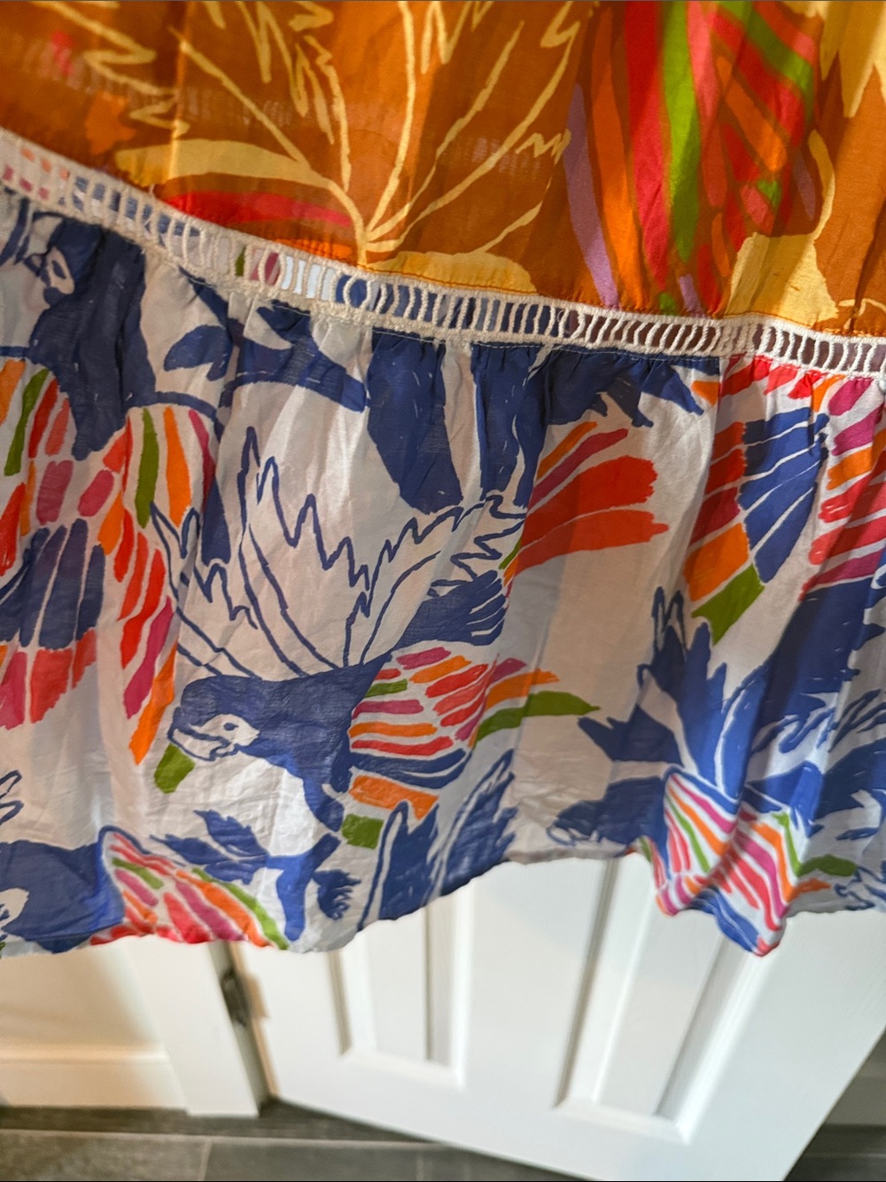 FARM RIO Colorful Tiered Maxi Skirt - Multicolor - Picture 4 of 5